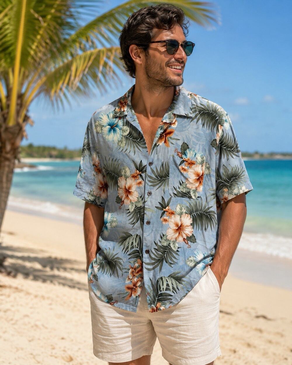 Boca Classics Islandwear Hawaiian Floral Button-Up Shirt Men’s XL